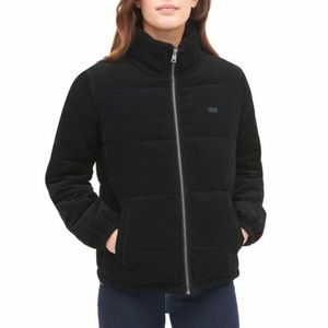 NWT LEVI'S Black Quilted Corduroy Puffer Jacket Size XL